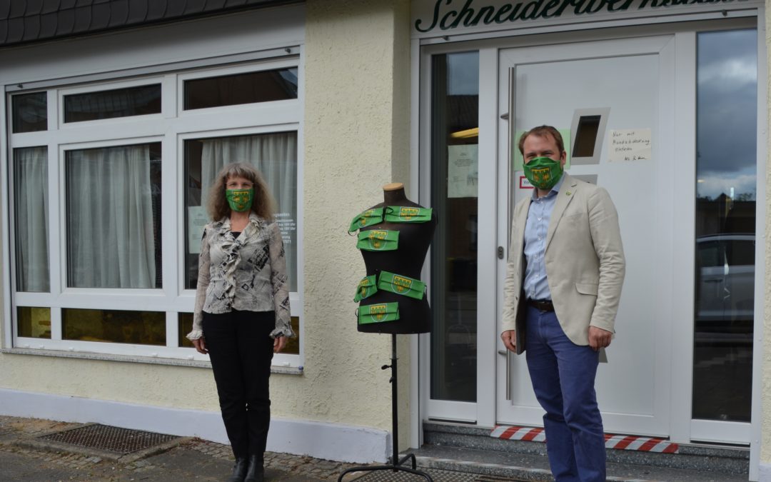 Mundbedeckungen jetzt auch im Look der Gemeinde