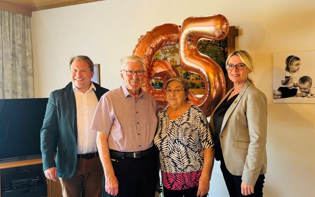 Eiserne Hochzeit  Eheleute Agnes und Wilhelm Schäfer