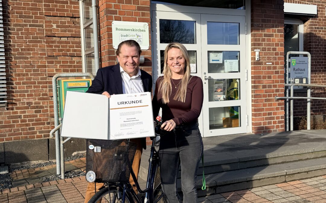 Rommerskirchen wird Vorreiterrolle gerecht: Jetzt erneut als Fahrradfreundliche Gemeinde zertifiziert