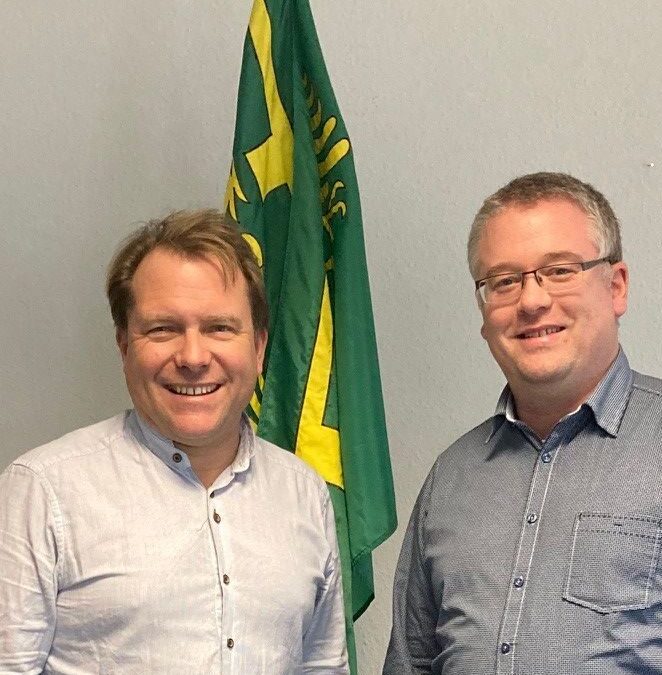 Neuer Jüchener Bürgermeister Philipp Sieben zu Gast im Rommerskirchener Rathaus – Gemeinden vereinbaren Ausbau der interkommunalen Zusammenarbeit