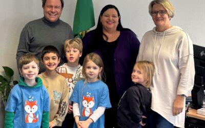 Vorschulkinder der Kita Pusteblume besuchten das Rathaus