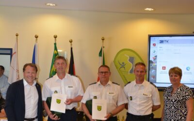 Carsten Hahn und Frank Engels komplettieren die Leitung der Feuerwehr