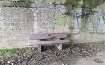 Ruhebank von Wegekreuz unter Bahndammunterführung „verschleppt“